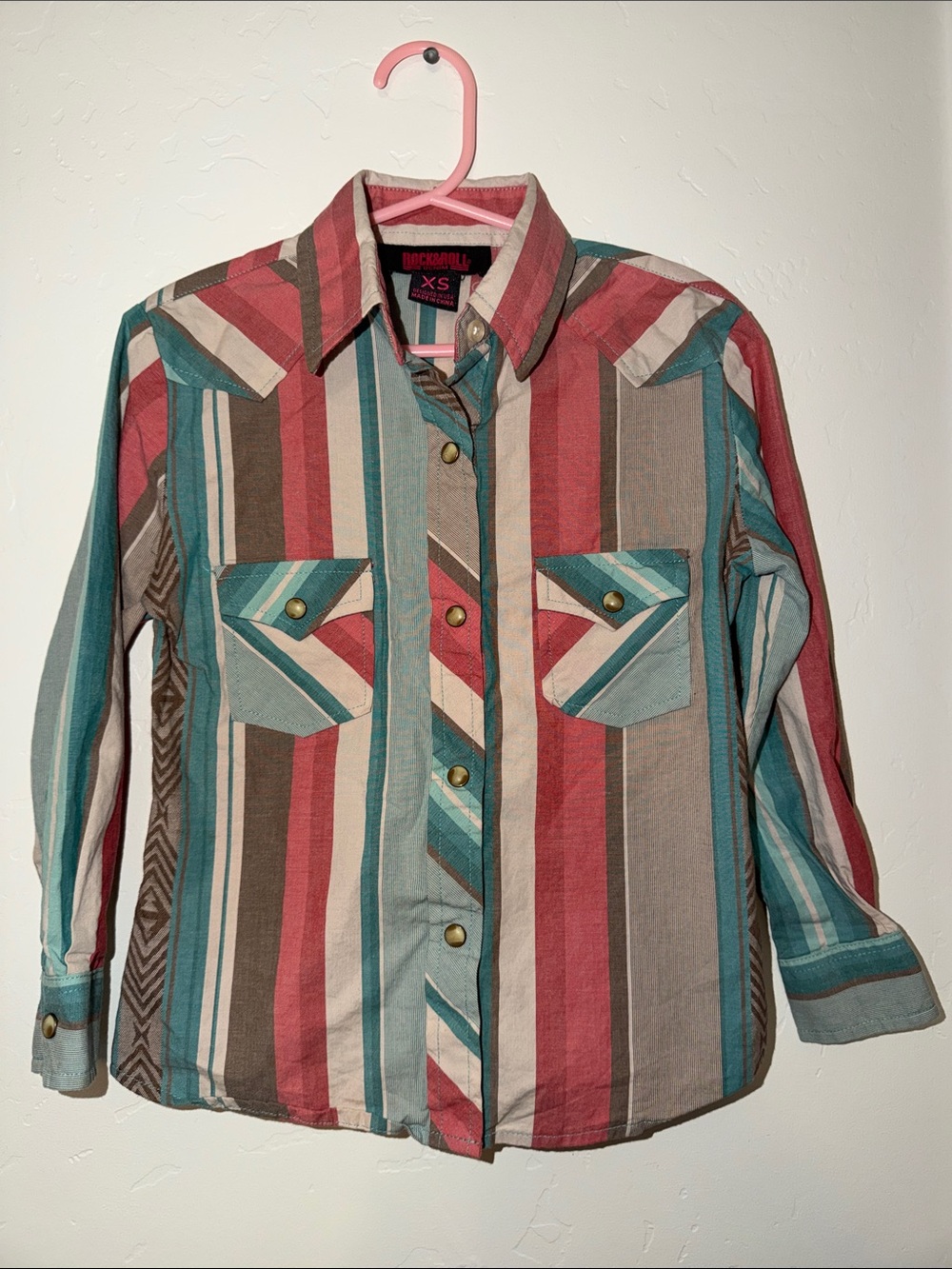 Rock & Roll Striped Button Up